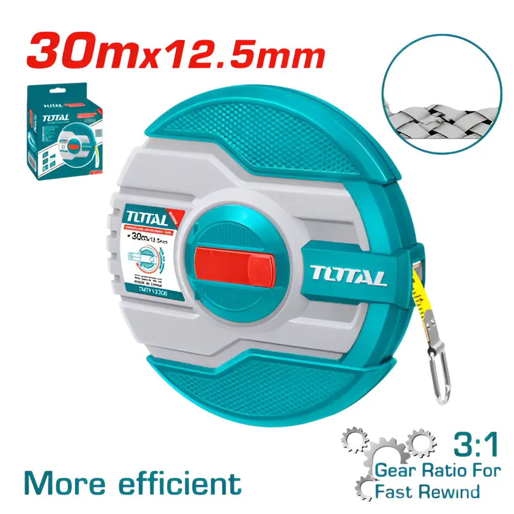CINTA METRICA FIBRA DE VIDRIO 30M X 12,5MM