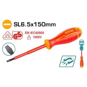 DESTORNILLADOR PLANO AISLADO 6,5X150MM 1000V