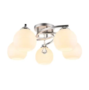 COLGANTE 5 LUCES E-27 CROMADO BRAZOS CURVOS LP-A401-330-5 - LPZ