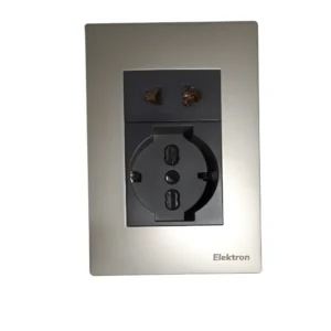 TOMA SCHUKO+TOMA EUROAM CHAMPAGNE / NEGRO PARIS LIGHT C19936-1 - ELEKTRON