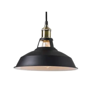 COLGANTE 1 LUZ E-27 TIPO CAMPANA NEGRO FONDO BLANCO LP-BN5973 - LPZ