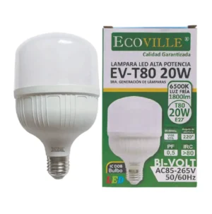 LAMPARA LED ALTA POT. 20W E-27 FRIA -ECOVILLE