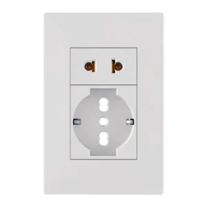TOMA SCHUKO + TOMA UNIVERSAL BLANCO