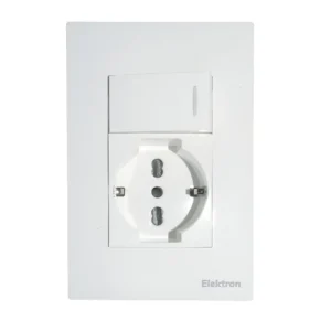 TOMA SCHUKO + INTERRUPTOR BLANCO