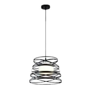 COLGANTE 1L E27 C/ GLOBO BL Y ONDAS (LP-S22171JL) - LPZ