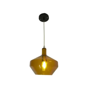 COLGANTE 1 LUZ E27 C/ VIDRIOS TRAPEZOIDAL (LP-A29128)-LPZ