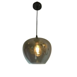 COLGANTE 1 LUZ E27 C/ VIDRIO PANZON COLOR HUMO (LP-A29132)-LPZ