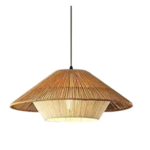 COLGANTE 1 LUZ E27 YUTE TIPO CAMPANA (LP-A37203)-LPZ