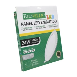 PANEL LED EMB REDONDO 24W 6500K FRIA - ECOVILLE
