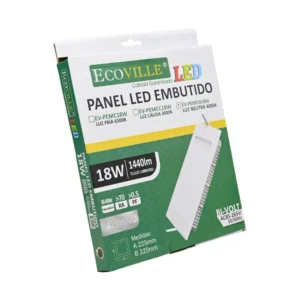 PANEL LED EMB CUADRADO 18W FRIA - ECOVILLE