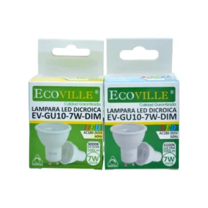 LAMPARA LED DICRO 7W GU10 DIMM. 3000K CALIDA - ECOVILLE